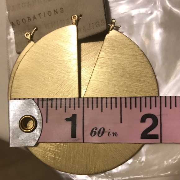 Anthropologie Lunar Cutout hoop earrings - Picture 3 of 3